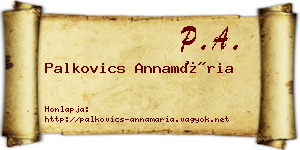 Palkovics Annamária névjegykártya