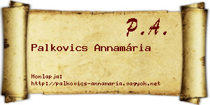 Palkovics Annamária névjegykártya